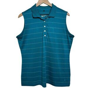 Nike Golf Tour Performance Sz XL Dri-Fit Pinstriped Striped Sleeveless Tank Top